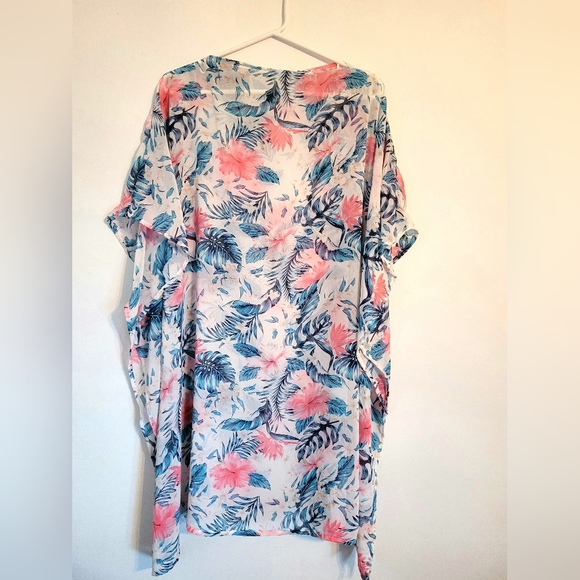 Floral Print Vivis Colours Beach Cover Up Hand Made NWOT - Picture 4 of 6